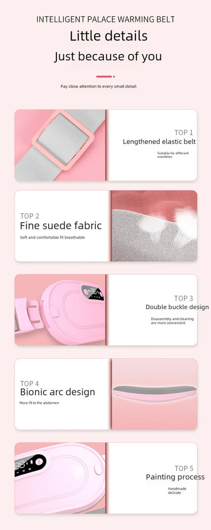 CrampCloud™ Heating and Vibration Belt for Period Massaging and Uterus protecting