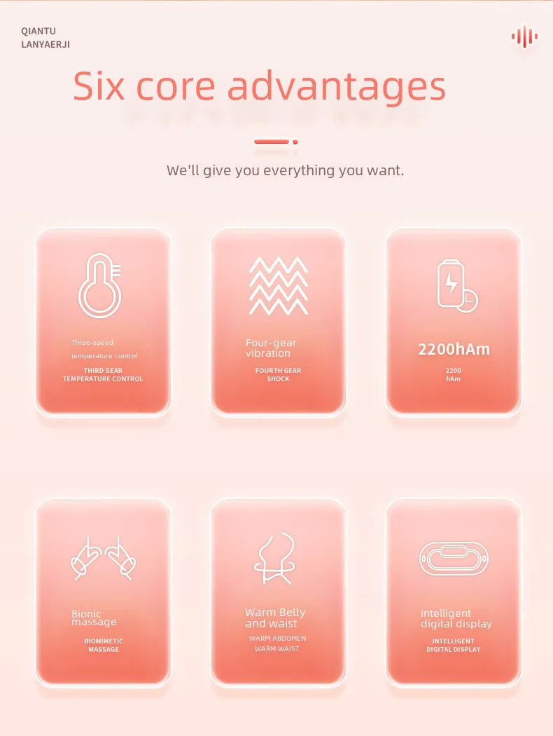CrampCloud™ Heating and Vibration Belt for Period Massaging and Uterus protecting